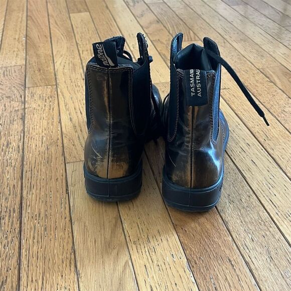 Blundstone Women's Brown Leather Lace-Up Boots Durable Outsole - Picture 3 of 9